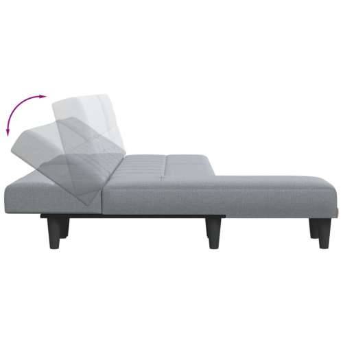 Kutna garnitura na razvlačenje svjetlosiva 255x140x70cm tkanina - Svjetlosiva Cijena