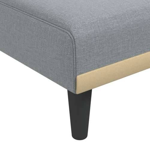Kutna garnitura na razvlačenje svjetlosiva 255x140x70cm tkanina - Svjetlosiva Cijena