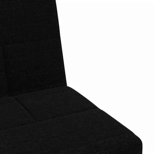 Kutna garnitura na razvlačenje crna 255x140x70 cm od tkanine - Crna Cijena