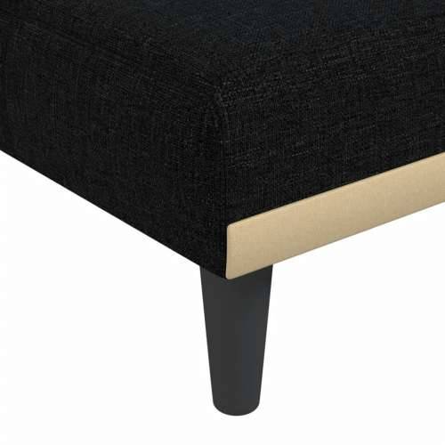 Kutna garnitura na razvlačenje crna 255x140x70 cm od tkanine - Crna Cijena