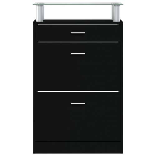 Ormarić za cipele crni 63 x 24 x 104 cm od konstruiranog drva - Crna 1 Cijena