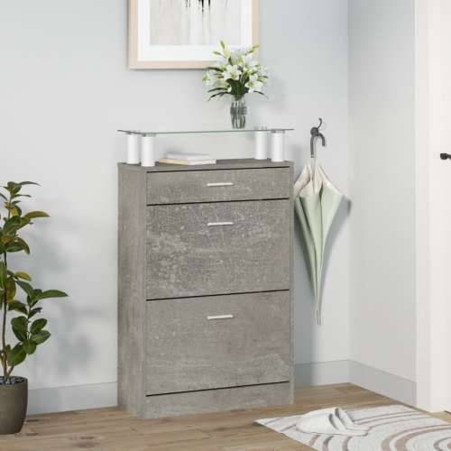 Ormarić za cipele boja betona 63x24x104 cm konstruirano drvo - Beton siva 1 Cijena