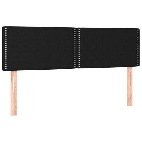 Krevet s oprugama i madracem crni 140 x 190 cm od tkanine - Crna 140 x 190 cm Obično s čavlima Cijena