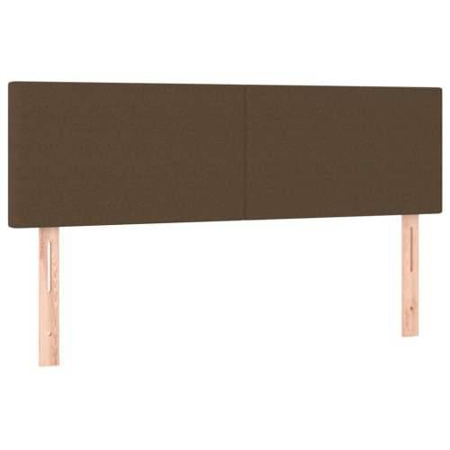 Krevet box spring s madracem LED tamnosmeđi 140x190 cm tkanina - Tamno smeđa 140 x 190 cm Gladak dizajn Cijena