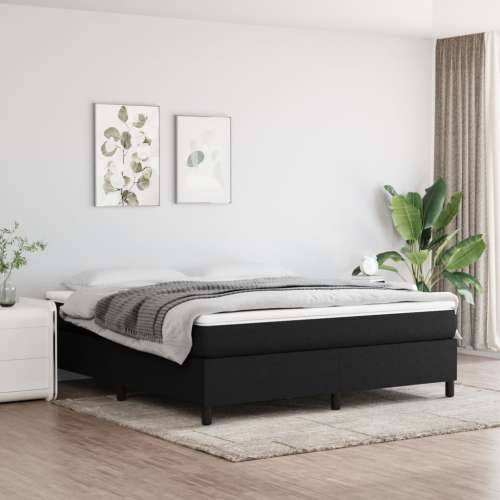 Krevet s oprugama i madracem crni 180x200 cm od tkanine - Crna 180 x 200 cm 35 cm Cijena
