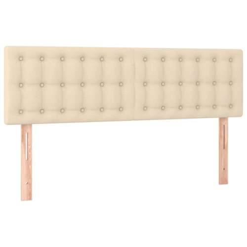 Krevet s oprugama i madracem krem 140 x 190 cm od tkanine - Krema 140 x 190 cm gumbi Cijena