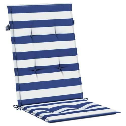 Jastuci za visoku stolicu 6 kom plavo-bijele pruge od tkanine Cijena