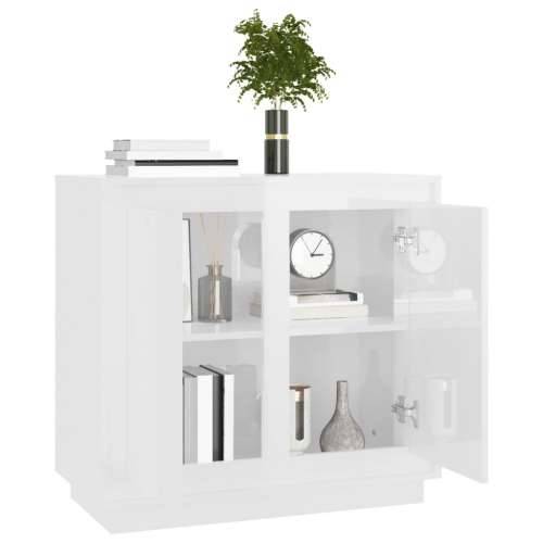 Komoda sjajna bijela 80 x 34 x 75 cm od konstruiranog drva - Visoko sjajno bijela 1 Cijena
