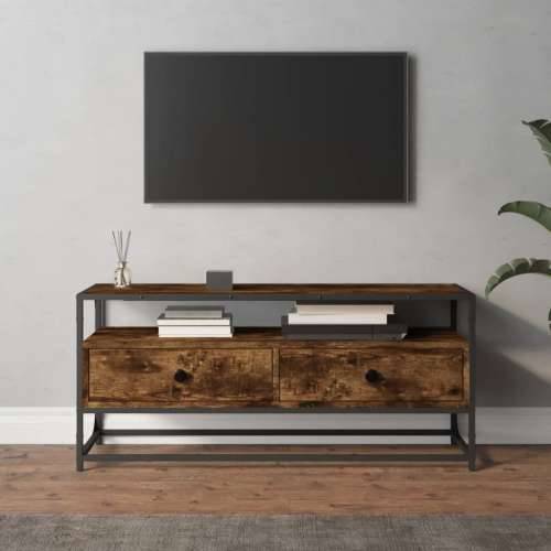 TV ormarić boja dimljenog hrasta 100x35x45 konstruirano drvo - Dimljeni hrast 1 100 cm Cijena