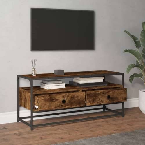 TV ormarić boja dimljenog hrasta 100x35x45 konstruirano drvo - Dimljeni hrast 1 100 cm Cijena
