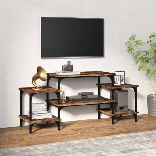 TV ormarić boja dimljenog hrasta 117x35x52 cm konstruirano drvo - Dimljeni hrast 1 117 cm Cijena