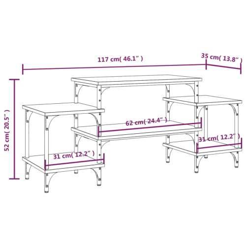 TV ormarić boja dimljenog hrasta 117x35x52 cm konstruirano drvo - Dimljeni hrast 1 117 cm Cijena