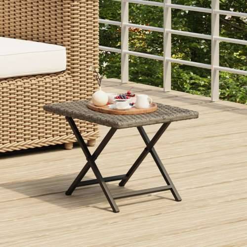 Sklopivi stol sivi 45 x 35 x 32 cm od poliratana - Siva 1 Cijena