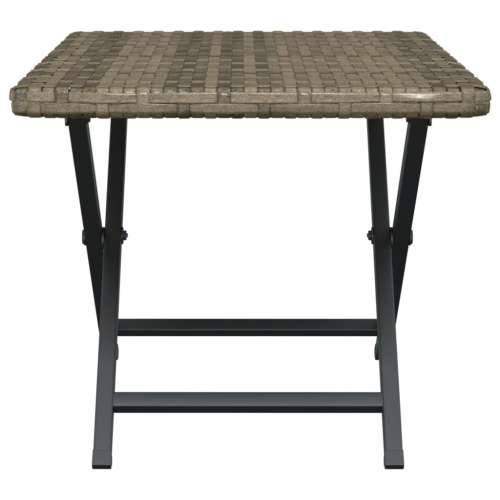 Sklopivi stol sivi 45 x 35 x 32 cm od poliratana - Siva 1 Cijena