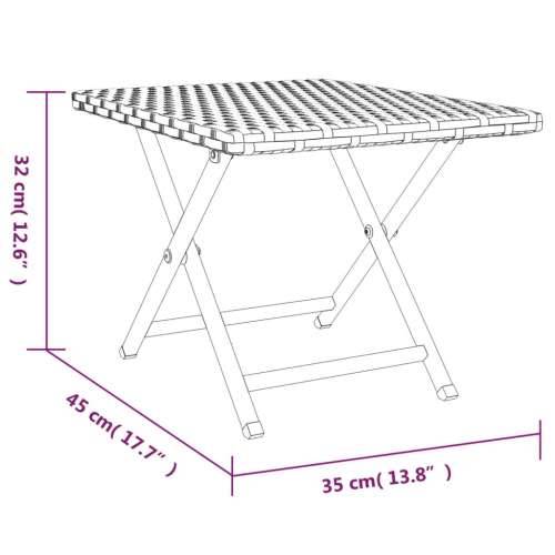 Sklopivi stol sivi 45 x 35 x 32 cm od poliratana - Siva 1 Cijena