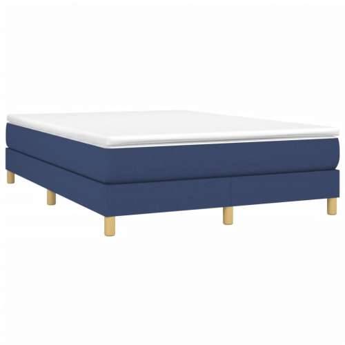 Krevet s oprugama i madracem plavi 140x200 cm od tkanine - Plava 140 x 200 cm 25 cm Cijena