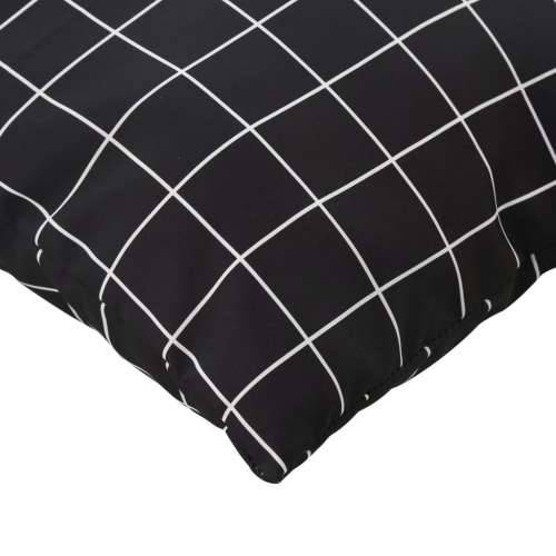 Jastuci za palete 2 kom crni karirani od tkanine Oxford Cijena