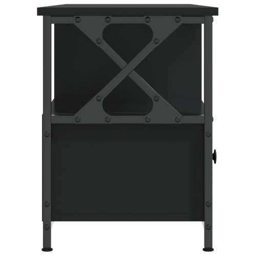 TV ormarić crni 102 x 33 x 45 cm konstruirano drvo i željezo - Crna 1 102 cm Cijena