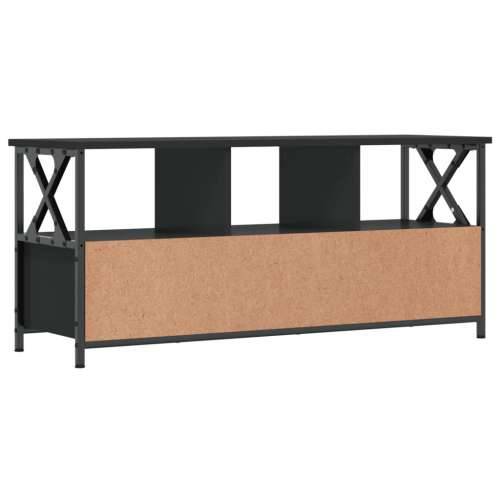 TV ormarić crni 102 x 33 x 45 cm konstruirano drvo i željezo - Crna 1 102 cm Cijena