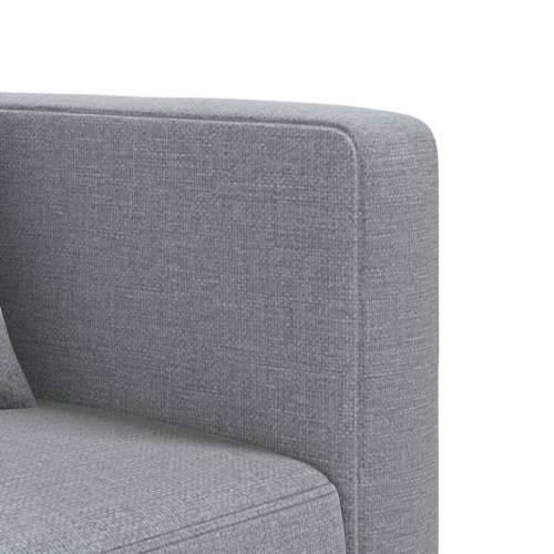 Kutna garnitura na razvlačenje svjetlosiva 275x140x70cm tkanina - Svjetlosiva Cijena