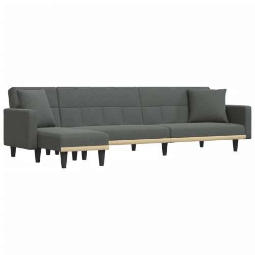Kutna garnitura na razvlačenje tamnosiva 275x140x70 cm tkanina - Tamno siva Cijena