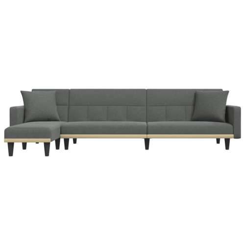 Kutna garnitura na razvlačenje tamnosiva 275x140x70 cm tkanina - Tamno siva Cijena