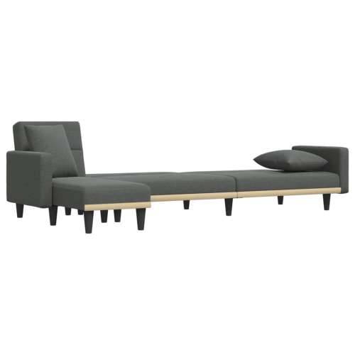 Kutna garnitura na razvlačenje tamnosiva 275x140x70 cm tkanina - Tamno siva Cijena
