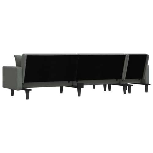 Kutna garnitura na razvlačenje tamnosiva 275x140x70 cm tkanina - Tamno siva Cijena