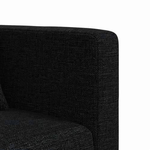 Kutna garnitura na razvlačenje crna 275x140x70 cm od tkanine - Crna Cijena