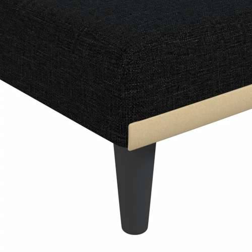 Kutna garnitura na razvlačenje crna 275x140x70 cm od tkanine - Crna Cijena