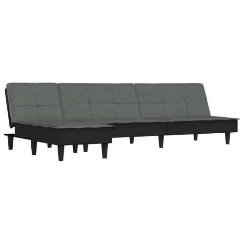 Kutna garnitura na razvlačenje tamnosiva 255x140x70 cm tkanina - Tamno siva Cijena