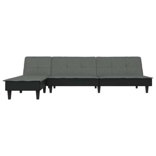 Kutna garnitura na razvlačenje tamnosiva 255x140x70 cm tkanina - Tamno siva Cijena