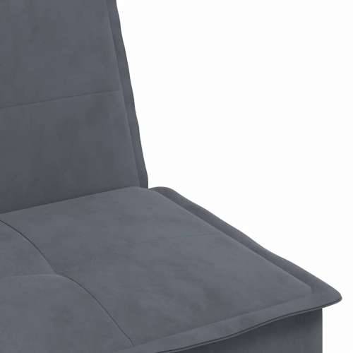 Kutna garnitura na razvlačenje tamnosiva 255x140x70 cm baršun - Tamno siva Cijena