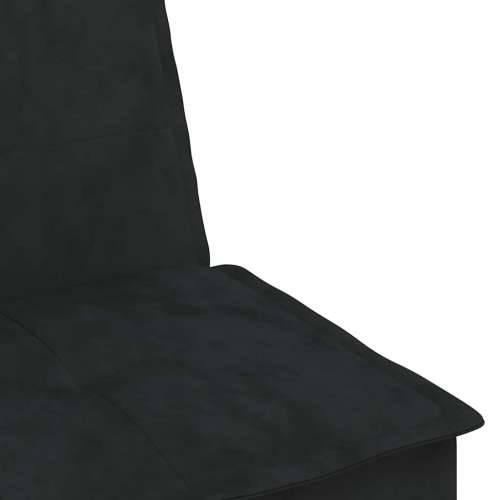 Kutna garnitura crna 255 x 140 x 70 cm baršunasta - Crna Cijena