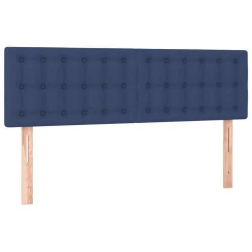 Krevet s oprugama i madracem plavi 140 x 190 cm od tkanine - Plava 140 x 190 cm gumbi Cijena