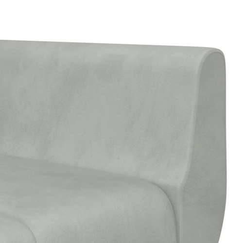 Kutna garnitura na razvlačenje svjetlosiva 275x140x70 cm baršun - Svjetlosiva S naslonom za ruke Cijena