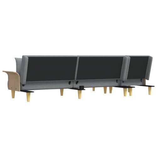 Kutna garnitura na razvlačenje svjetlosiva 279x140x70cm tkanina - Svjetlosiva Cijena