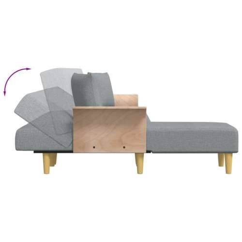 Kutna garnitura na razvlačenje svjetlosiva 279x140x70cm tkanina - Svjetlosiva Cijena