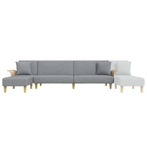 Kutna garnitura na razvlačenje svjetlosiva 279x140x70cm tkanina - Svjetlosiva Cijena