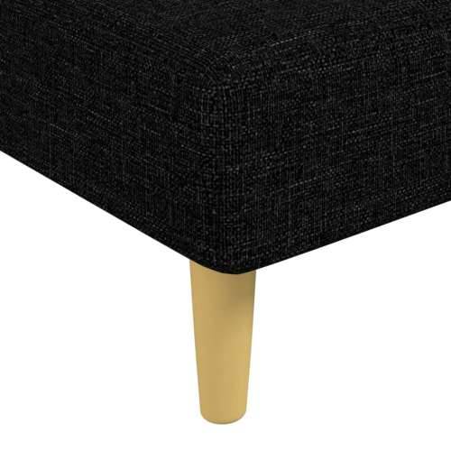 Kutna garnitura na razvlačenje crna 279x140x70 cm od tkanine - Crna Cijena