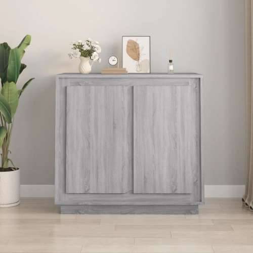 Komoda boja hrasta sonome 80 x 34 x 75 cm od konstruiranog drva - Sivi hrast sonoma 1 Cijena