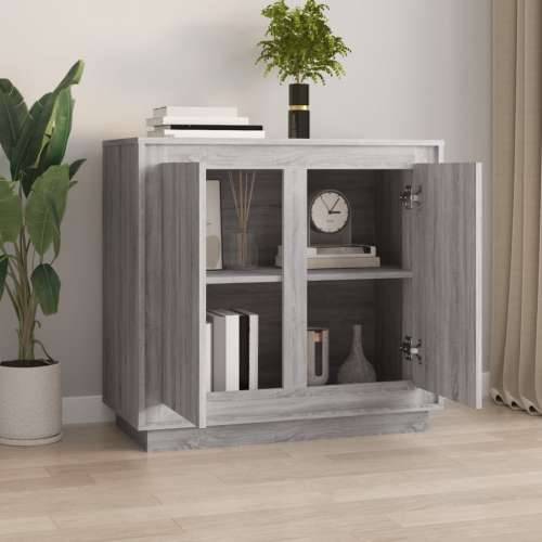 Komoda boja hrasta sonome 80 x 34 x 75 cm od konstruiranog drva - Sivi hrast sonoma 1 Cijena