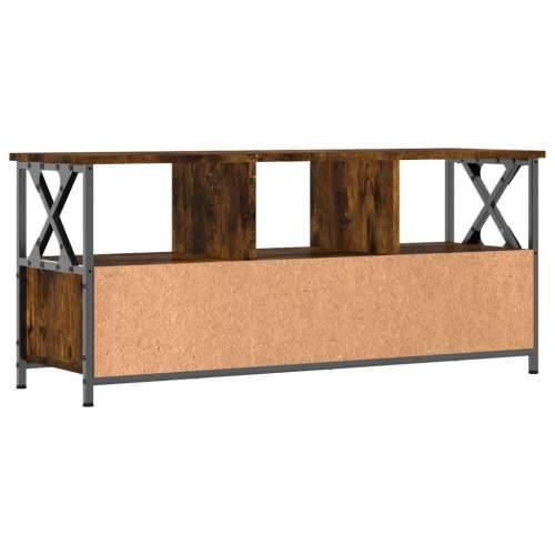 TV ormarić boja dimljenog hrasta 102x33x45 cm od drva i željeza - Dimljeni hrast 1 102 cm Cijena