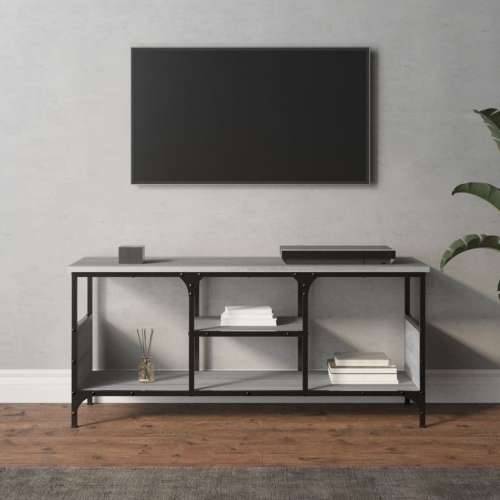 TV ormarić boja hrasta sonome 100x35x45 cm od drva i željeza - Sivi hrast sonoma 1 100 cm Cijena