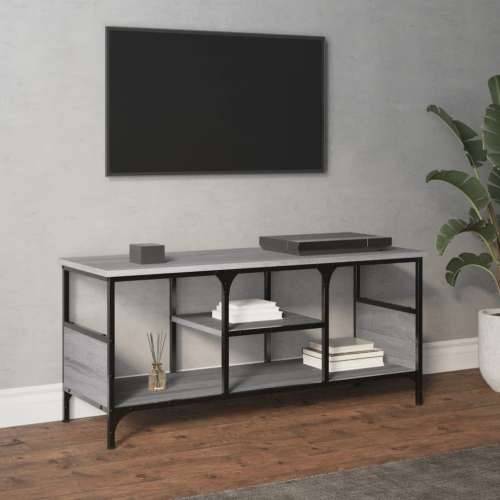 TV ormarić boja hrasta sonome 100x35x45 cm od drva i željeza - Sivi hrast sonoma 1 100 cm Cijena