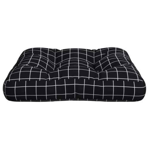 Jastuk za palete crni karirani 60 x 60 x 12 cm od tkanine Cijena