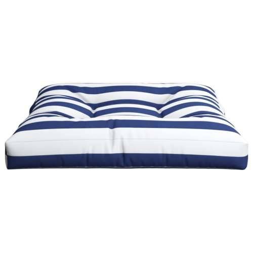 Jastuk za palete plavo-bijeli prugasti 80x80x12 cm od tkanine Cijena