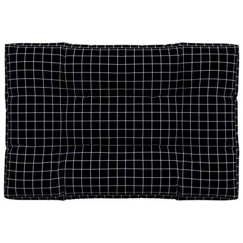 Jastuk za palete crni karirani 120 x 80 x 12 cm od tkanine Cijena