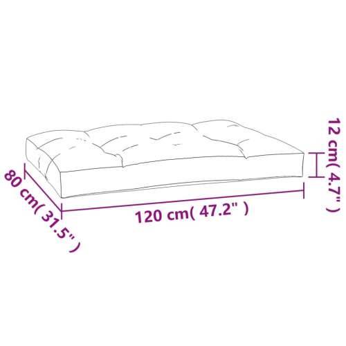 Jastuk za palete višebojni 120 x 80 x 12 cm od tkanine Cijena