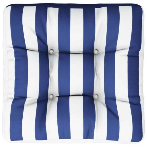 Jastuk za palete plavo-bijeli prugasti 58x58x10 cm od tkanine Cijena